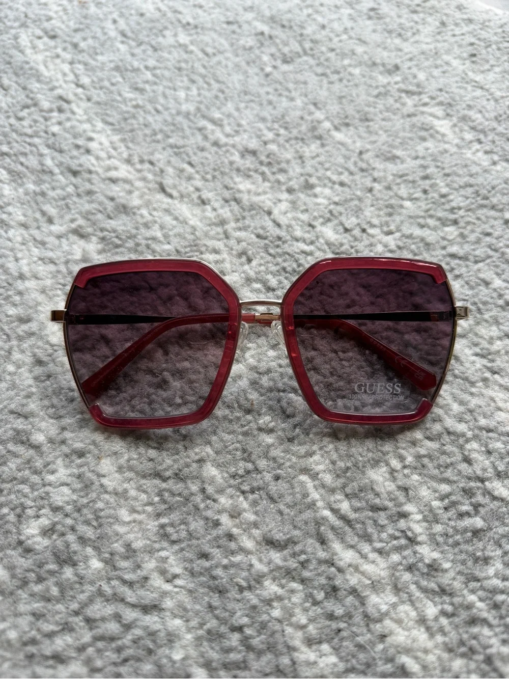 Guess Women’s Sunglasses GF0418/S 69T 58-20-15’3 Gold Rectangular Frame